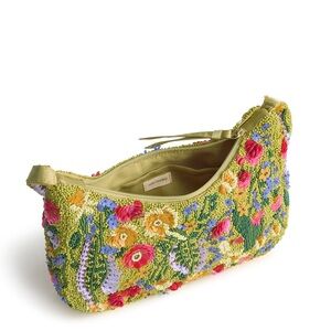 Rare Vera Bradley Mini Roxbury Crescent Shoulder Bag in Meadow Bouquet